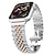 זול להקות Apple Watch-צמיד חוליות מותאם ל רצועת השעון של Apple Watch 38 מ&quot;מ 40 מ&quot;מ 41 מ&quot;מ 42 מ&quot;מ 44 מ&quot;מ 45 מ&quot;מ 49 מ&quot;מ גברים שני גוונים סוגר מתכת מתכת אל חלד רצועת שעון חלופית ל iwatch Ultra 2 Series 9 8 7 SE 6 5 4 3 2 1