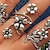 cheap Rings-Ring Set Party Retro Silver Alloy Flower Shape Fashion Vintage Punk 4pcs / Women&#039;s