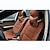 preiswerte Kopfstützen und Hüftkissen fürs Auto-StarFire 2pcs Car Neck Pillows PU Leather Head Support Protector Head Pain Relief Filled Fiber Car Pillow Black Beige Brown Universal Headrest Backrest Cushion