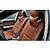 abordables Reposacabezas para coche-Starfire 2 uds almohadas para el cuello del coche protector de soporte para la cabeza de cuero de la pu alivio del dolor de cabeza almohada de coche de fibra rellena negro beige marrón universal