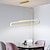 tanie Światła wiszące-prosta nowoczesna lampa wisząca led geometryczny wzór kreatywna lampa restauracyjna,