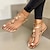 cheap Women&#039;s Sandals-Women&#039;s Sandals Boho Bohemia Beach Flat Sandals Barefoot Sandals Daily Beach Solid Colored Summer Buckle Flat Heel Round Toe Open Toe Vintage Classic Casual Faux Leather T-Strap Black White Gold