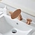 economico Multiforo-rubinetto del lavandino del bagno diffuso, rubinetti da bagno elettrolitici a cascata a due maniglie a tre fori