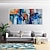 baratos Pinturas Abstratas-Pintura a Óleo Pintados à mão Vertical Abstrato Paisagem Clássico Moderno Tela enrolada (sem moldura)
