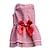 cheap Dog Clothes-Puppy Dress with Dog Bath Brush  Plaid Printing Bow-Knot Decor Apparel Two-Legged Dog Costume Skirt for Summer Pets Dress Accessories
