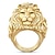 お買い得  指輪-1個 指輪 For 男性用 男女 パーティー ストリート 18Kゴールドメッキ クラシック ライオン