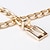 abordables Cinturones de mujer-Mujer Unisexo Cinturón de cadena Cadena de metal Hebilla de punta Puro Casual Clásico Fiesta Diario Plata Dorado