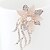 Недорогие Модные украшения-Women&#039;s Brooches Flower Ladies Stylish Elegant Italian everyday Crystal Rhinestone Brooch Jewelry Gold For Party Casual