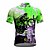 cheap Cycling Clothing-21Grams® Men&#039;s Cycling Jersey Short Sleeve Graphic Bike Mountain Bike MTB Road Bike Cycling Top Green Yellow Sky Blue Breathable Quick Dry Moisture Wicking Spandex Polyester Sports Clothing Apparel
