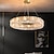 abordables Lámparas de araña-Candelabro de 60 cm, lámpara colgante de cristal, led, metal galvanizado, moderno, 220-240v