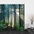 levne Sprchové závěsy Top Sale-sunshine forest landscape print sprchový závěs háček moderní polyester obrobený voděodolná koupelna