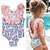 cheap Girls&#039; Swimwear-Kids Girls&#039; One Piece Swimwear Swimsuit Print Swimwear Sleeveless Print Blue Cute Outdoor Bathing Suits 1-5 Years / Summer