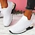 abordables Zapatillas de mujer-Mujer Zapatillas de Atletismo Zapatillas de deporte Tallas Grandes Zapatos Flyknit Zapatos blancos Exterior Diario Color sólido Tacón Cuña Dedo redondo Deportivo Casual Minimalismo Zapatos para