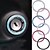 cheap DIY Car Interiors-StarFire 2022 New DIY 3D Design Car Ignition Diamond Sticker Switch for Auto Motorcycle Styling Rhinestone Bling Decoration Circle Cover Decal Silver Black Green Pink Blue Red