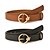 cheap Women&#039;s Belt-2 PCS Women&#039;s Skinny Belt PU Leather Prong Buckle O-ring Casual Classic Gift Daily Multicolor