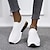 ieftine Adidași de Damă-Pentru femei Adidași Mărime Plus Size Pantofi Flyknit În aer liber Zilnic Toc Drept Vârf rotund Sportiv Casual Plimbare Croșet Loafer Bloc Culoare Negru Alb Roz