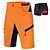 cheap Cycling Pants, Shorts, Tights-WOSAWE Men&#039;s Cycling Underwear Shorts Bike Shorts Cycling Shorts Bike Padded Shorts / Chamois MTB Shorts Sports Black / Orange Orange 3D Pad Breathable Polyester Clothing Apparel Relaxed Fit Bike Wear
