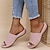 baratos Chinelos de mulher-Chinelos femininos ao ar livre chinelos de praia sandálias de cunha de verão mocassim de malha rosa empoeirado rosa azul chinelos