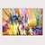 levne Abstraktní malby-olejomalba 100% ručně malovaná nástěnná malba na plátně horizontální panoramatický abstraktní barevná krajina moderní bytové dekorace výzdoba rolované plátno bez rámu nenatažené