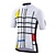 cheap Men&#039;s Jerseys-21Grams Men&#039;s Cycling Jersey Short Sleeve Bike Top with 3 Rear Pockets Mountain Bike MTB Road Bike Cycling Breathable Moisture Wicking Quick Dry Reflective Strips White Plaid Checkered Polyester
