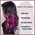 cheap Synthetic Trendy Wigs-Black to Red Wig Women Long Wavy Wig Side Color Synthetic Heat Resistant Wig for Everyday Party Costume Halloween Christmas Party Wigs