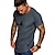cheap Men&#039;s Casual Shirts-Men&#039;s T shirt Solid Color Crew Neck Casual Daily Short Sleeve Tops Cotton Lightweight Fashion Big and Tall Sports White Black Army Green / Summer