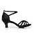 זול נעליים לטיניות-בגדי ריקוד נשים נעליים לטיניות ריקודים סלוניים נעלי סלסה שורת ריקוד סאטן בסיסי עקבים צבע אחיד עקב עבה אבזם ברונזה שחור אדום / סטן