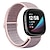 tanie Paski do zegarków Fitbit-1 pcs Inteligentny pasek do zegarka na Fitbit Versa 3 / Sense Nylon Inteligentny zegarek Pasek Regulowany Elastyczny Oddychający Pasek sportowy Zastąpienie Mankiet