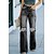 preiswerte Damenhosen-Damen Hosen Hose Jeans Jeans im Used-Look Glockenboden Denim Dunkelblau Schwarz Mittlere Taillenlinie Modisch Casual Wochenende Seitentaschen Ausgeschnitten Mikro-elastisch In voller Länge Komfort