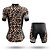 cheap Cycling Clothing-21Grams® Women&#039;s Cycling Jersey with Shorts Short Sleeve Mountain Bike MTB Road Bike Cycling Khaki Blue Yellow Leopard Bike Spandex Polyester Clothing Suit 3D Pad Breathable Quick Dry Moisture