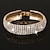 זול צמידים-נשים יהלומים מלאכותיים צמיד זהב כסף קלאסי אופנה יוקרה סגסוגת תכשיטי צמיד מסיבת חתונה מתנת ערב