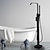 cheap Bathtub Faucets-Bathtub Faucet - Contemporary Electroplated Free Standing Brass Valve Bath Shower Mixer Taps