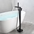 お買い得  浴槽用水栓金具-浴槽の蛇口 - ミニマリストの電気メッキの自立型真鍮バルブ バス シャワー ミキサー タップ