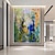 levne Abstraktní malby-Hang-malované olejomalba Ručně malované Vertikální panoramatické Abstraktní Krajina Moderní Bez vnitřní rám