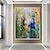 baratos Pinturas Abstratas-Pintura a Óleo Pintados à mão Panorâmico vertical Abstrato Paisagem Moderno Tela enrolada (sem moldura)