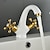 baratos Clássico-torneira da pia do banheiro - acabamentos galvanizados / pintados clássicos centerset duas alças uma torneiras de banho