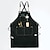 baratos avental-Avental de chef preto para homens e mulheres com bolso, avental de trabalho em lona de algodão cruzado nas costas resistente ajustável