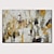abordables Pinturas abstractas-Pintura al óleo hecha a mano lienzo decoración de arte abstracto cuchillo pintura paisaje amarillo para decoración del hogar enrollado sin marco pintura sin estirar