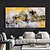 abordables Peintures Abstraites-Peinture à l&#039;huile sur toile faite à la main art mural décoration abstraite peinture au couteau paysage jaune pour la décoration intérieure roulé sans cadre peinture non étirée