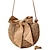 cheap Crossbody Bags-Women&#039;s Crossbody Bag Straw Daily Date Tassel Solid Color Brown Beige