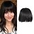 cheap Human Hair Pieces &amp; Toupees-Clip in Bangs Human Hair Bangs Hand Tied Bangs Fashion Clip-in Hair Extension Flat Bangs