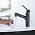 billige Klassisk-håndvask blandekar armatur udtræk med 2-mode tud sprøjte, enkelt håndtag nedtrækkelig håndvask vandhaner dæk monteret
