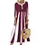 cheap Maxi Dresses-Women&#039;s A Line Dress Maxi long Dress Black Yellow Red 3/4 Length Sleeve Striped Print Spring Summer Crew Neck Casual Loose 2022 S M L XL XXL 3XL 4XL
