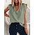 cheap Basic Women&#039;s Tops-Women‘s Blouse T shirt Basic Plain Daily V Neck Sleeveless Regular Summer Green White Pink Light Blue