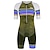 cheap Men&#039;s Clothing Sets-21Grams Men&#039;s Triathlon Tri Suit Short Sleeve Mountain Bike MTB Road Bike Cycling Green Red Blue White Leaf Stripes Geometic Bike Clothing Suit UV Resistant 3D Pad Breathable Quick Dry Sweat wicking