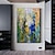 billiga Abstrakta målningar-Hang målad oljemålning HANDMÅLAD Vertikal panoramautsikt Abstrakt Landskap Modern Utan innerram (utan ram)