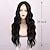 cheap Synthetic Trendy Wigs-Long Black Wavy Wigs for Women Middle Part Curly Black Wig Natural Looking Synthetic Heat Resistant Fiber Wigs Hair Replacement Wigs for Daily Party Use Wig 24inch Christmas Party Wigs