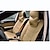 abordables Reposacabezas para coche-Starfire 2 uds almohadas para el cuello del coche protector de soporte para la cabeza de cuero de la pu alivio del dolor de cabeza almohada de coche de fibra rellena negro beige marrón universal