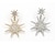 cheap Earrings-1pc Stud Earrings Jacket Earrings For Women&#039;s Crystal Party Wedding Birthday Cubic Zirconia Rhinestone Star Galaxy Star of David Gold / Casual / Daily