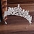 halpa Tiaras &amp; Kruunu-Crown Tiaras Metalliseos Häät Yksinkertainen Morsius Kanssa Metalli Päähine Päähineet